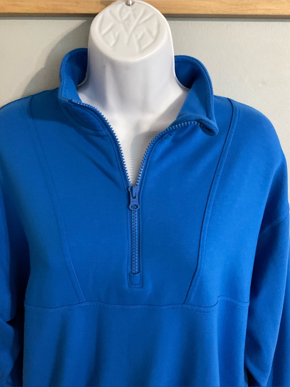 DSG So Soft Blue Half-Zip Pullover Sweatshirt - Large - Picture 2 of 8